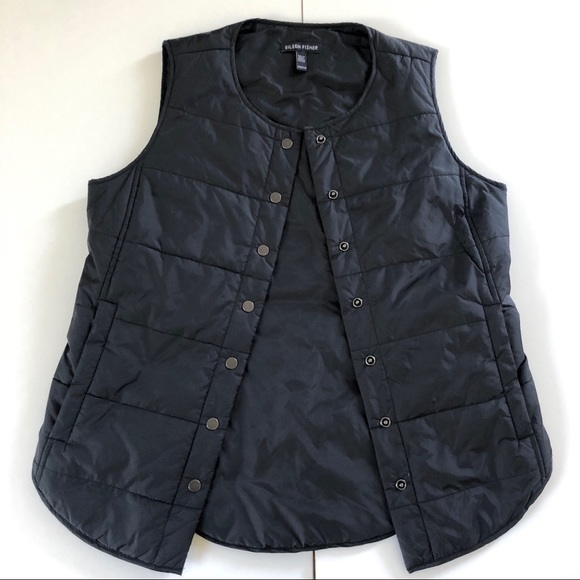 Eileen Fisher classic quilted vest - Picture 5 of 8